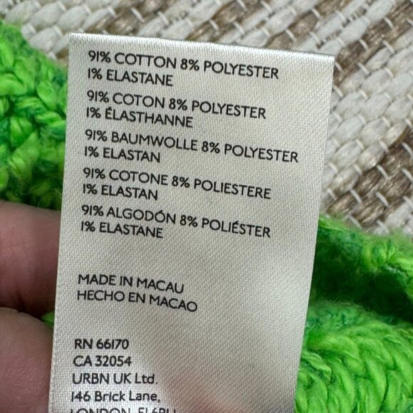 Free People Women's Everyday Cotton Mock Neck Chunky Sweater Green Size Medium - Picture 8 of 11